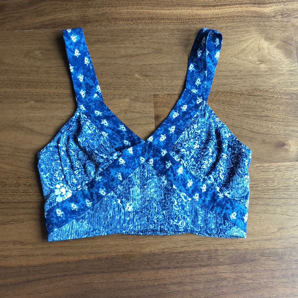Blue crop top